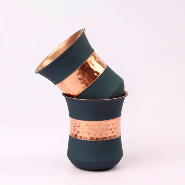 2 Vedic Copper Glass Set - Image 2