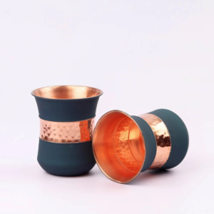 2 Vedic Copper Glass Set