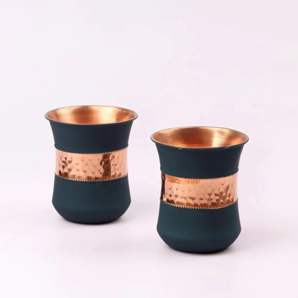 2 Vedic Copper Glass Set - Image 3